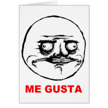 Yo Gusta (texto) Tarjeton