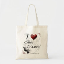 Yo marcas de la mordedura de amor bolsa de mano