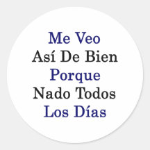 Yo Veo Asi De Bien Porque Nado Todos Los Dias Etiqueta