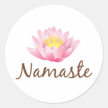 Yoga de la flor de Namaste Lotus Etiqueta