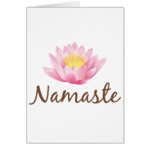 Yoga de la flor de Namaste Lotus Felicitación