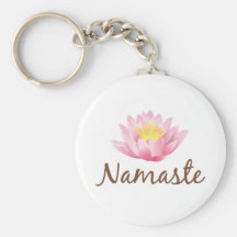 Yoga de la flor de Namaste Lotus Llaveros Personalizados