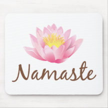 Yoga de la flor de Namaste Lotus Tapete De Ratón