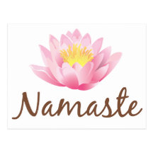 Yoga de la flor de Namaste Lotus Tarjeta Postal