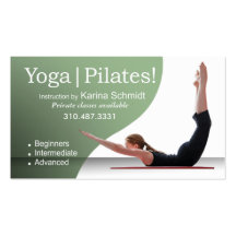 "Yoga el | Pilates!" Instrucción de Pilates, clase Tarjetas De Visita