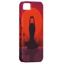 Yoga, meditación, moda, aptitud iPhone 5 Case-Mate cárcasa