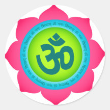 Yoga OM de la flor de Namaste Lotus Pegatinas
