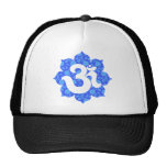 Yoga OM en Lotus azul marino Gorros