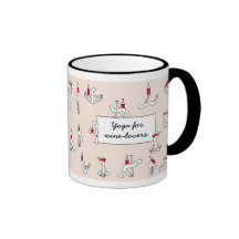 Yoga para la taza rosada de Winelovers