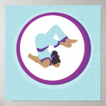 Yoga póster lightblue impresiones