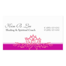 Yoga rosada OM de Lotus Tarjetas De Visita