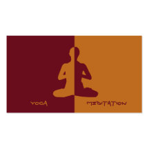 Yoga y meditación tarjeta de visita