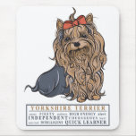 Yorkie inspirado tapete de raton
