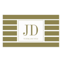 ¡YourJobTitle! El monograma/rayó Tarjetas De Visita