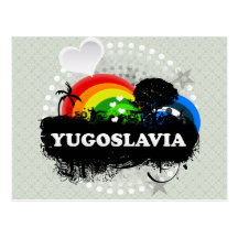 Yugoslavia con sabor a fruta linda tarjeta postal