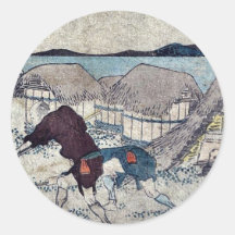 Yui por Katsushika, Hokusai Ukiyoe Etiqueta Redonda