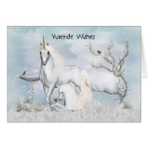 Yuletide - Yule, tarjeta de felicitación con unico