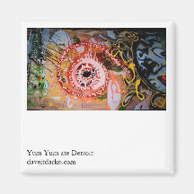 Yum Yum comió Detroit Imán De Nevera