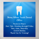 Zambullida azul dental u oficina del dentista poster
