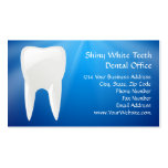 Zambullida azul dental u oficina del dentista tarjetas de visita