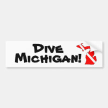 ¡Zambullida Michigan! Pegatina para el parachoques Pegatina De Parachoque