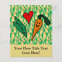Zanahorias del amor de los guisantes, diseño verde tarjetón