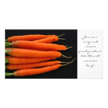 Zanahorias frescas del jardín tarjetas fotográficas 
