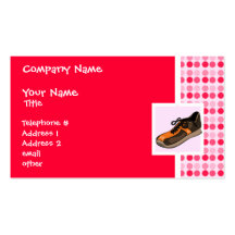 Zapatilla deportiva linda tarjetas de visita