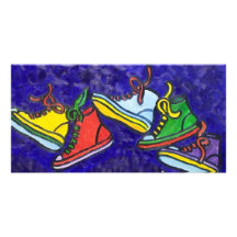 Zapatillas de deporte tarjetas fotograficas 