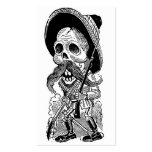 Zapatista Calavera. c. 1900's temprano. México Tarjetas De Negocios