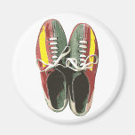 Zapato de bolos retro de los zapatos de bolos del  iman de nevera
