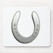 Zapato de plata del caballo tapetes de ratón