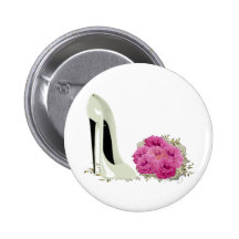 Zapato del estilete del boda y regalos del ramo de pins
