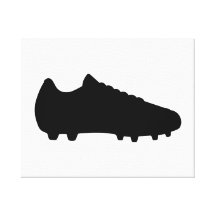 Zapato del fútbol impresión en lienzo estirada