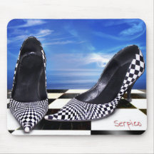 Zapato diseñado Mousepad-A cuadros Tapetes De Ratón