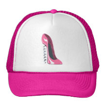 Zapato rosado del estilete del sacacorchos gorra