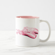 Zapatos de ballet rosados taza de café