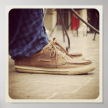 Zapatos de la sepia poster