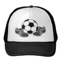 Zapatos del balón de fútbol gorra