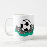 Zapatos del balón de fútbol tazas