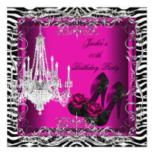Zapatos del cumpleaños del fiesta del estampado de invitacion personalizada