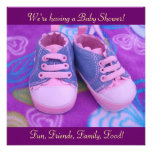 Zapatos rosados de las invitaciones dulces precios invitaciones