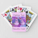 Zapatos rosados de los chicas de los naipes del ni cartas de juego