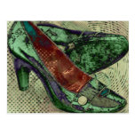 zapatos verdes postal