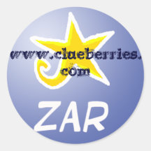ZAR, www.clueberries.com Pegatinas