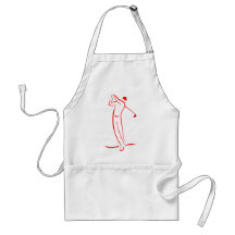zazzle del símbolo del golfista delantales