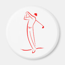 zazzle del símbolo del golfista imán para frigorífico
