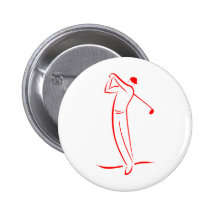 zazzle del símbolo del golfista pins