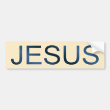 ZAZZLE_Jesus Pegatina De Parachoque