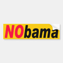 ZAZZLE NObama3 Pegatina De Parachoque
